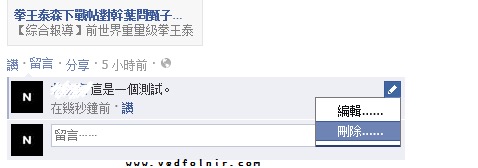 在新展開的選單中按下刪除。