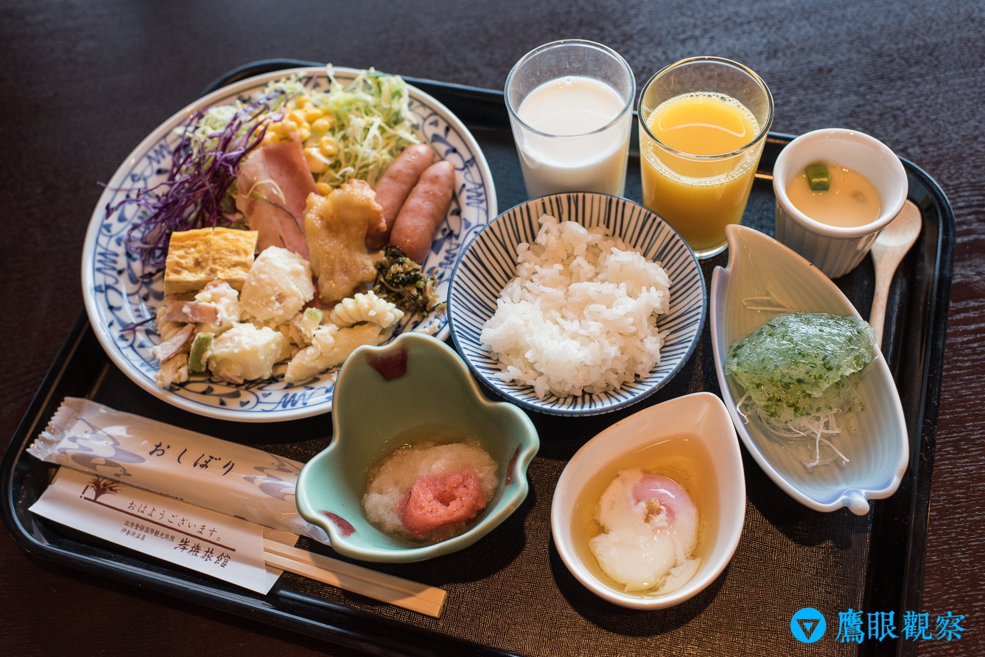 日本群馬岸權旅館的日式早餐(Kishigon Ryokan Hotel, Izumo, Gunma, Japan)