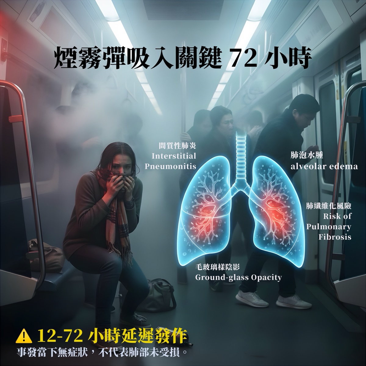 臺北捷運恐攻：揭開煙霧彈背後的「延遲性肺損傷」威脅