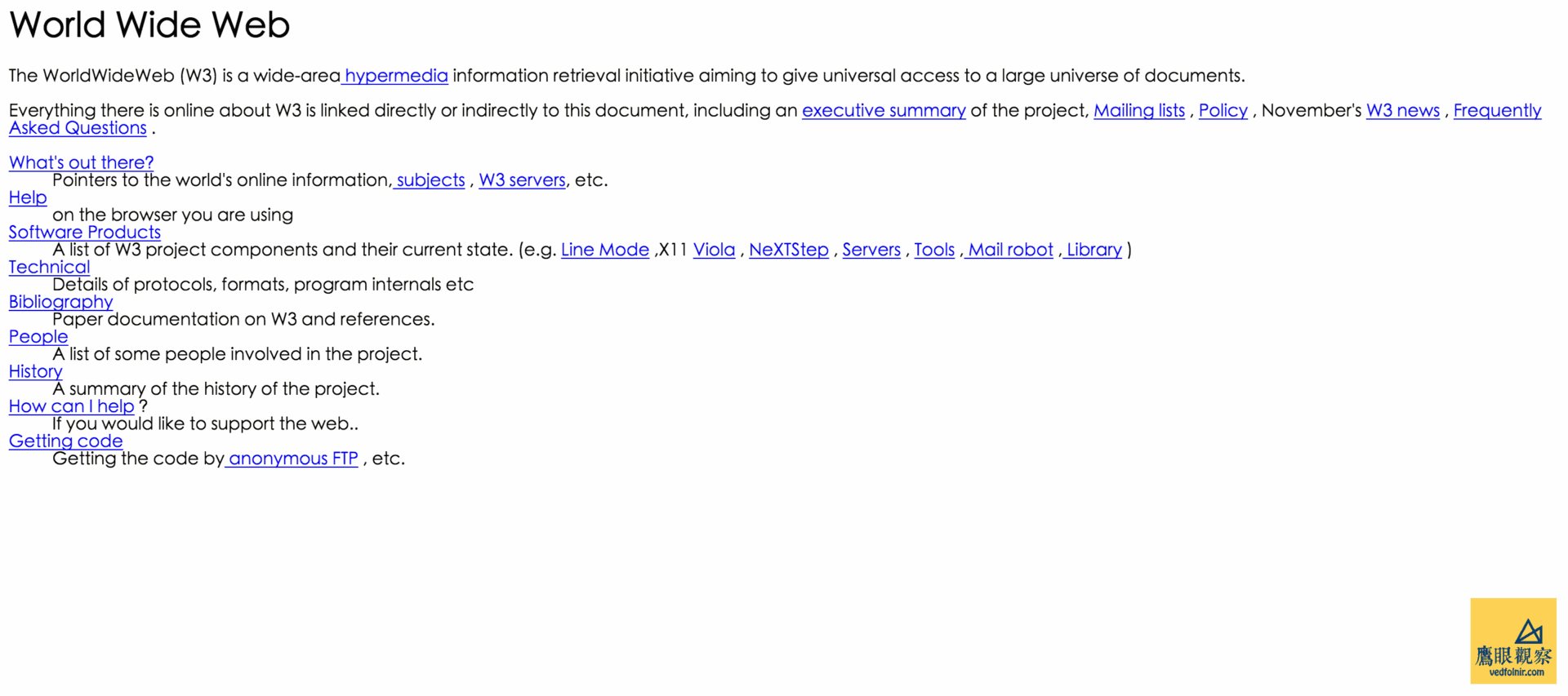 The World's First Web Page