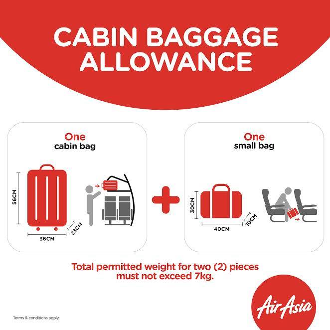 AirAsia 亞洲航空手提行李規定須知｜尺寸、件數、免費托運（廉價航空） • 鷹眼觀察