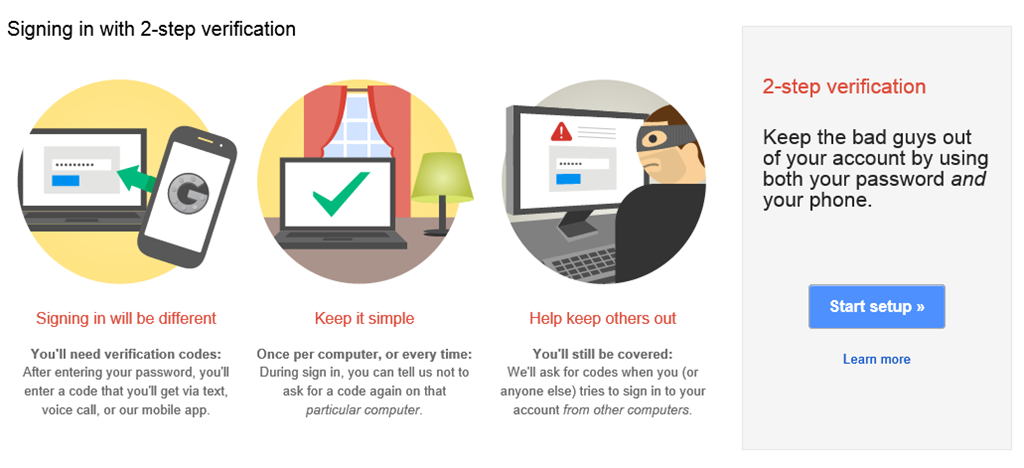 第四圖，Signing in with 2-step verification.