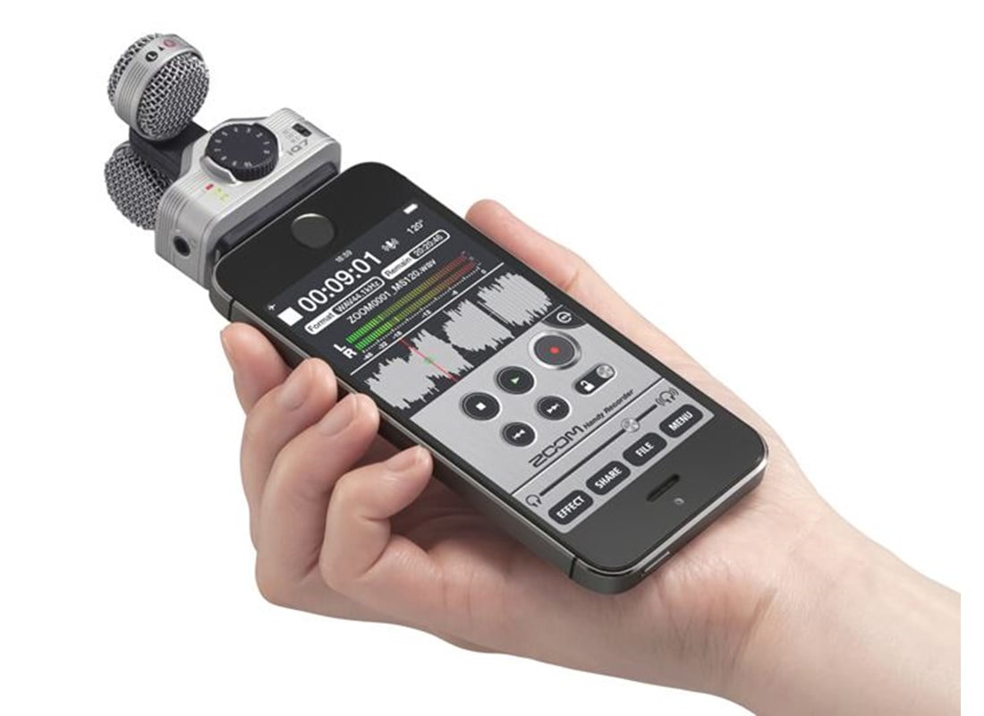 蘋果 Apple iPhone 與 iPad 錄音推薦高音質麥克風 Zoom iQ7 捕捉精確音源