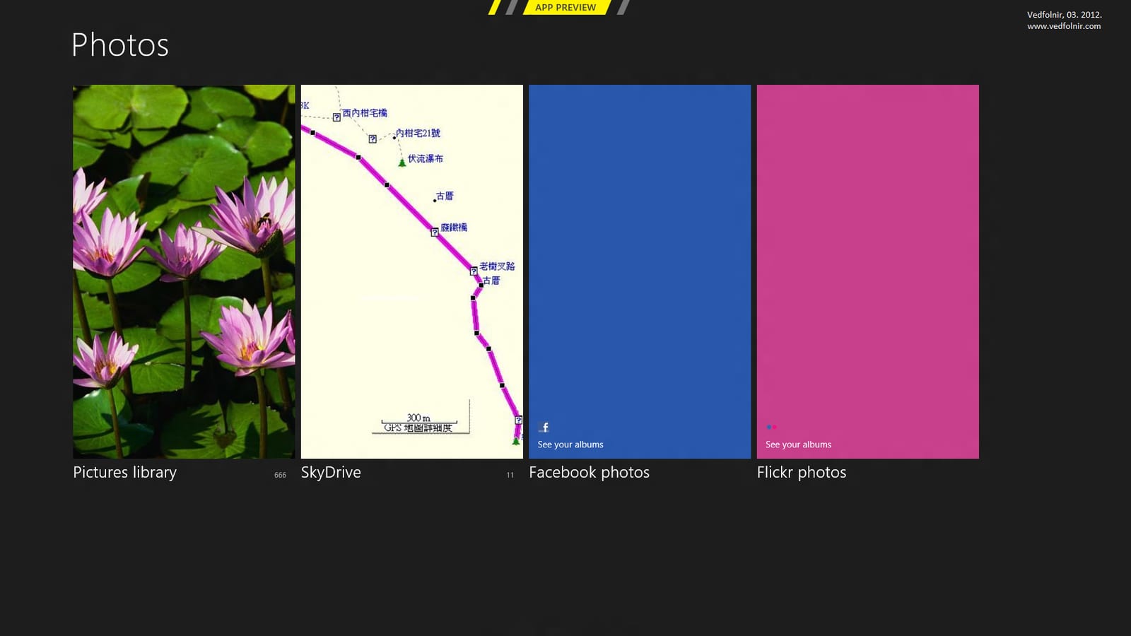 Windows 8 預設 Photos App