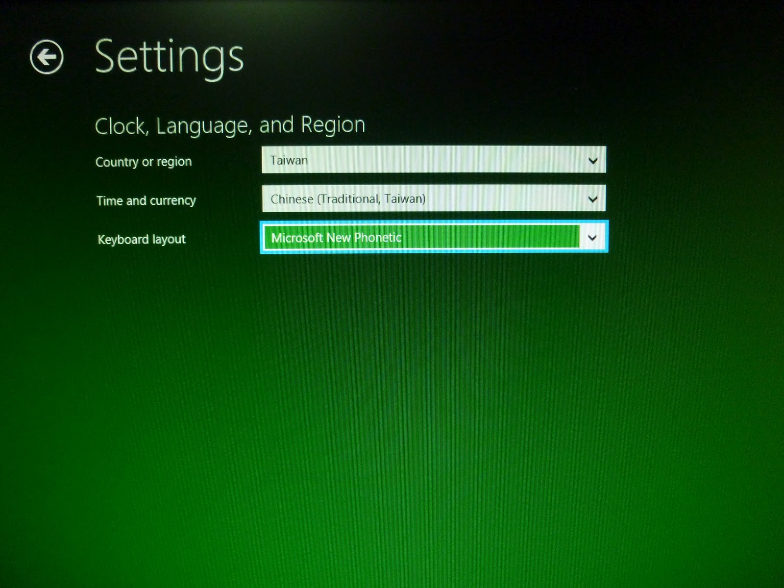 Windows 8 安裝設定畫面（二）
