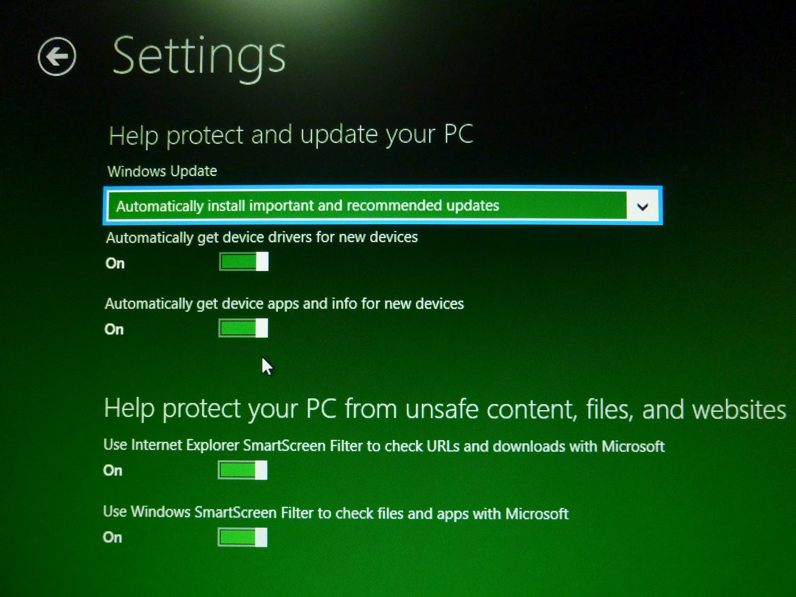 Windows 8 安裝設定畫面（五），全部按下一步