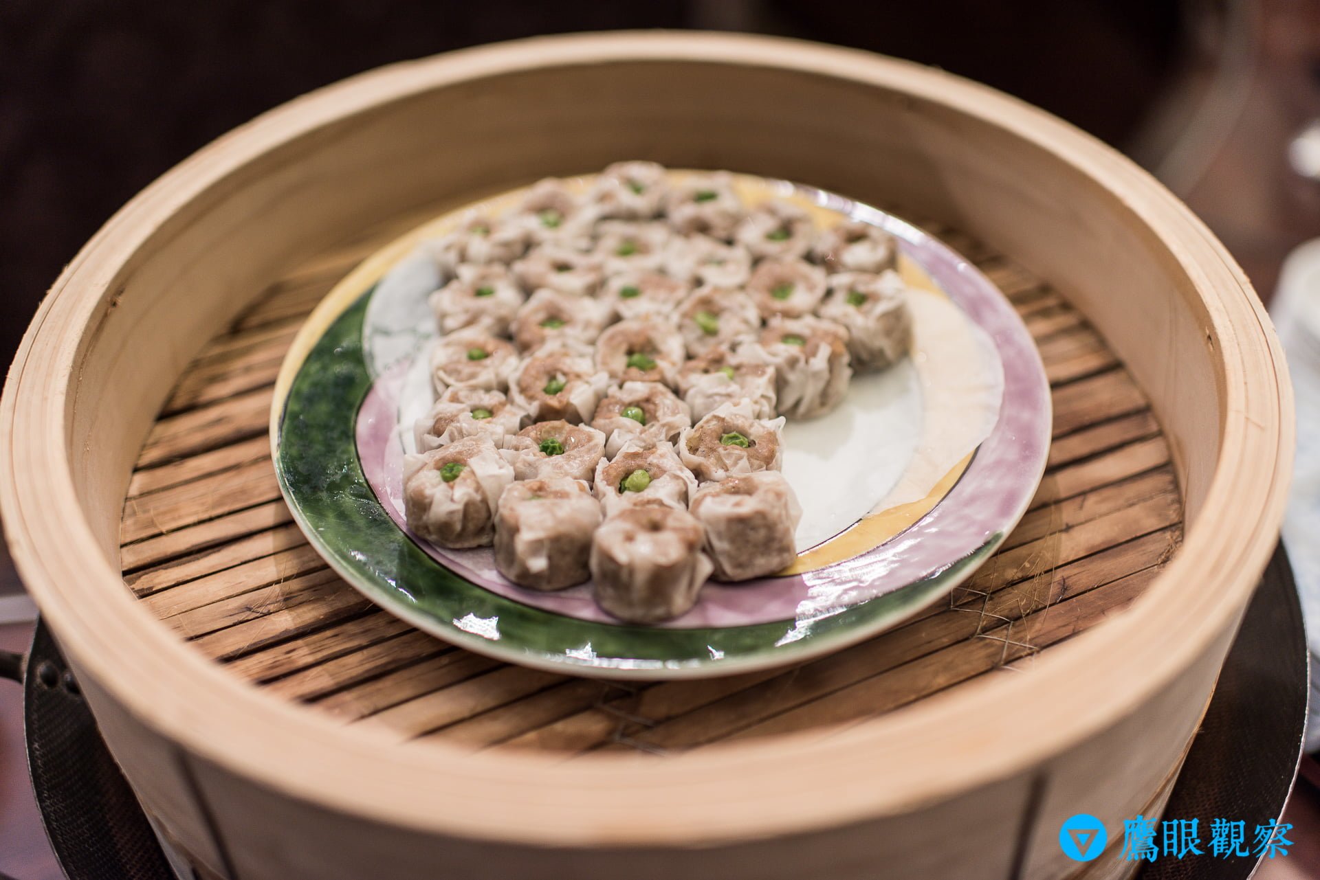 蒸籠保溫的手工鮮肉燒賣