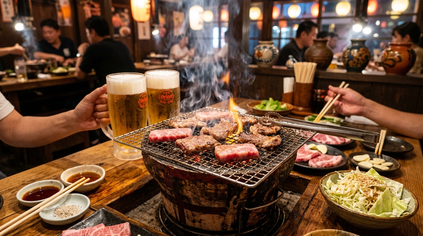 沖繩美食：我那霸燒肉店的豚肉與和牛料理（120 分鐘無限暢飲超讚推薦）