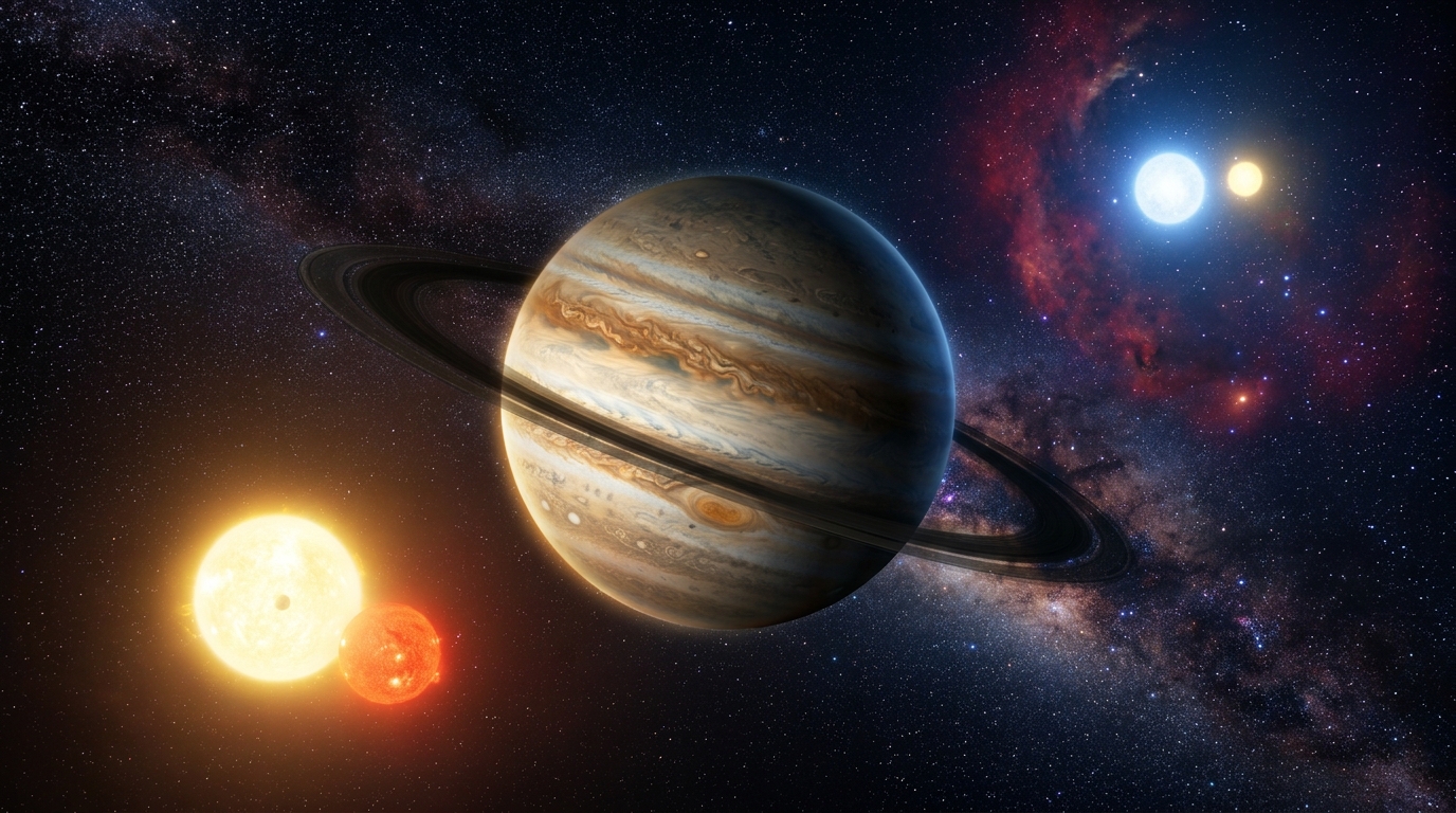 [宇宙科學] 天文奇景：擁有四顆太陽的新行星 PH1（Planet Hunters 1）四聯星系統的奧秘