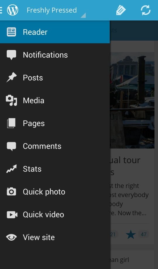 图二,WordPress App GUI (Graphical User Interface)。
