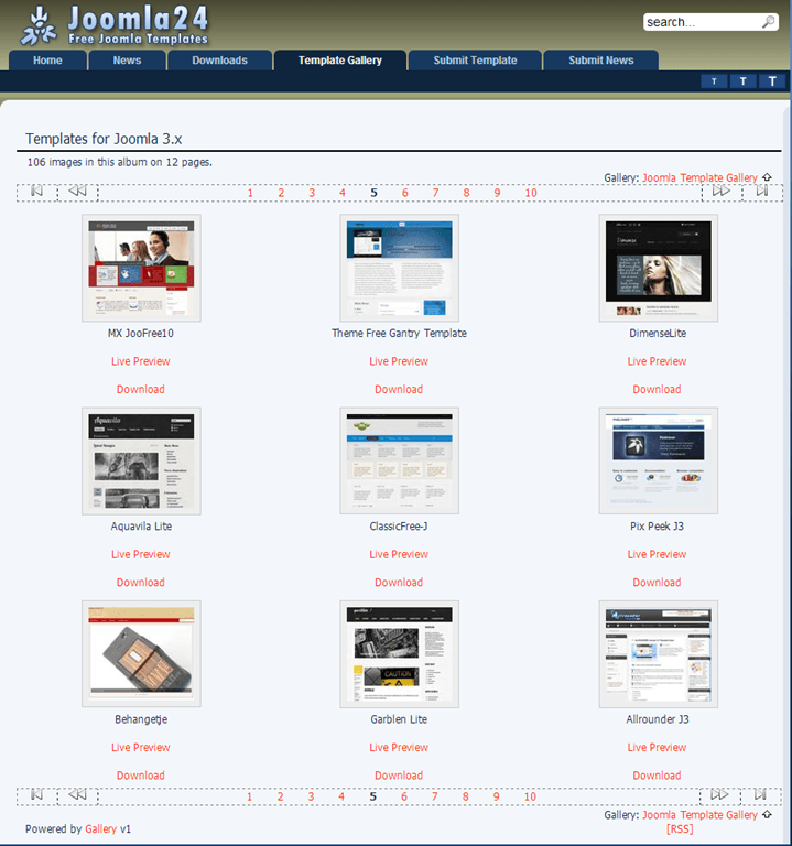 Joomla24 免費 Templates 介紹和 Joomla 佈景樣板安裝教學