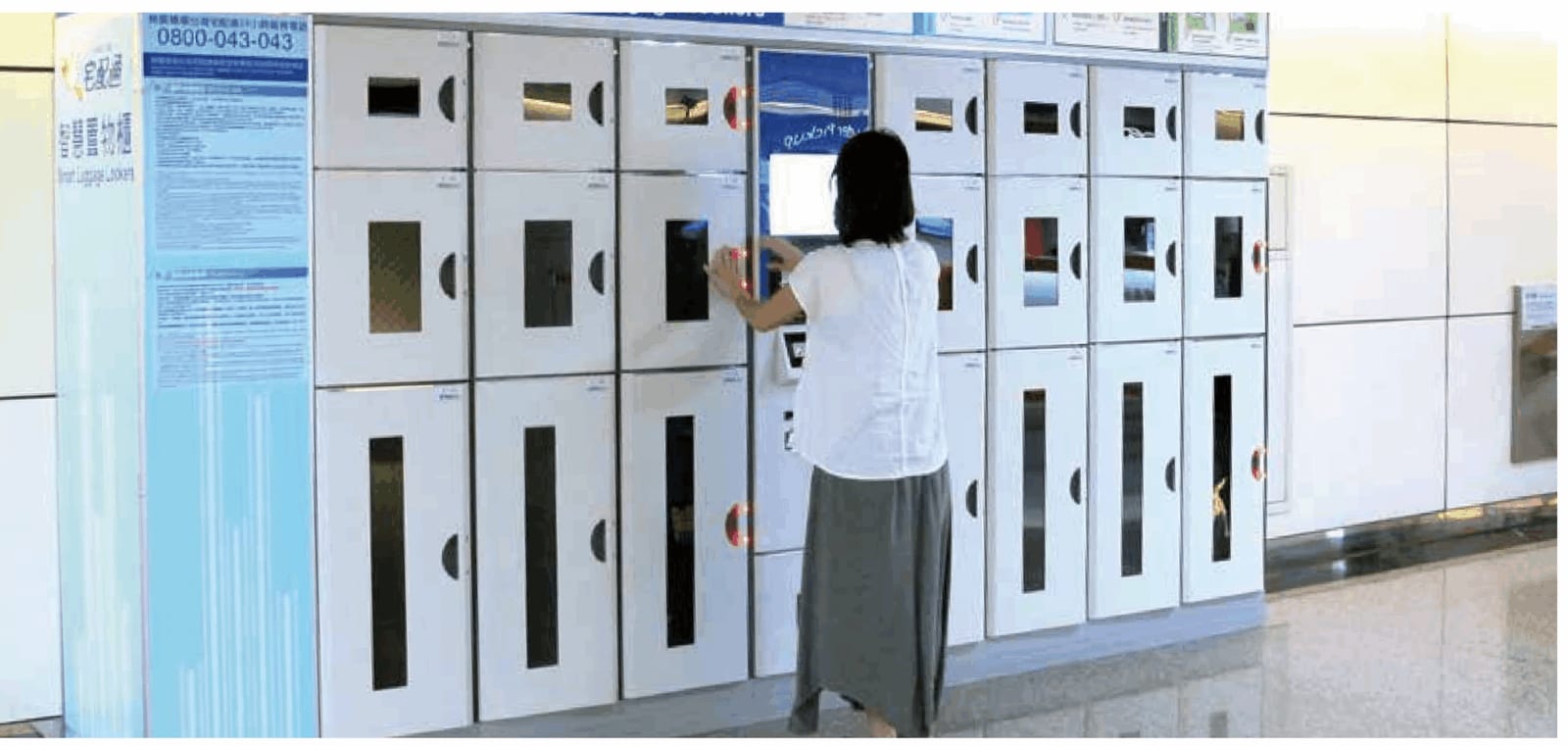桃園機場/智慧行李置物櫃全新啟用 方便民眾臨時寄放隨身行李、自行車與伴手禮