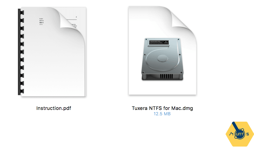 圖二，「Tuxera NTFS for Mac.dmg」映像檔案。