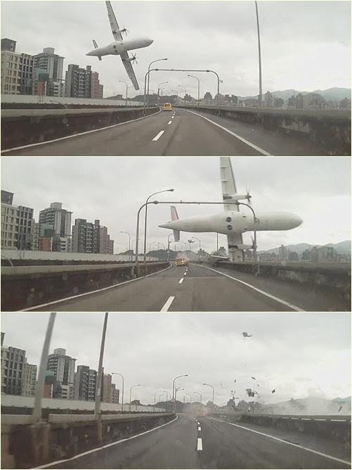 GE235-飛機擦撞環東大橋-TransAsia-B22816-Airplane Crash-Taipei-3-Frame